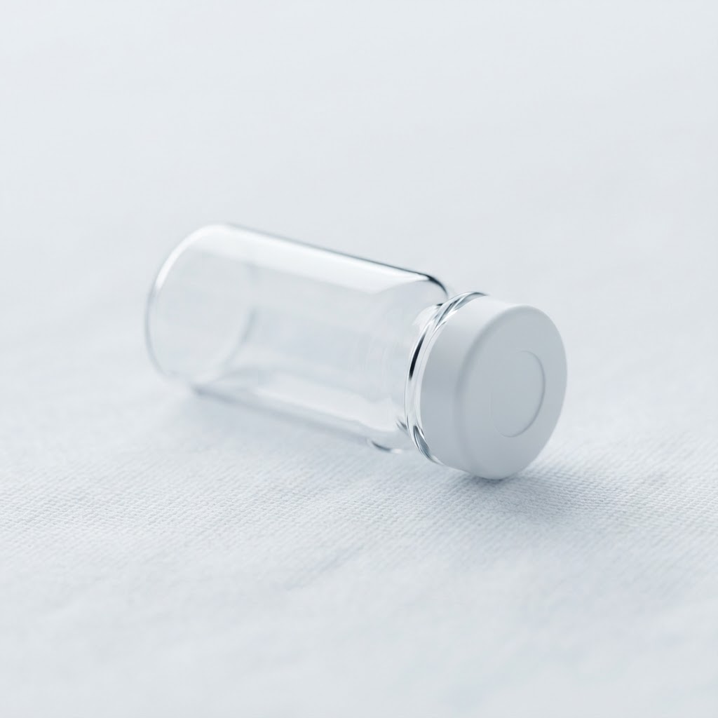 A clean sterile blood collection vial on a surface
