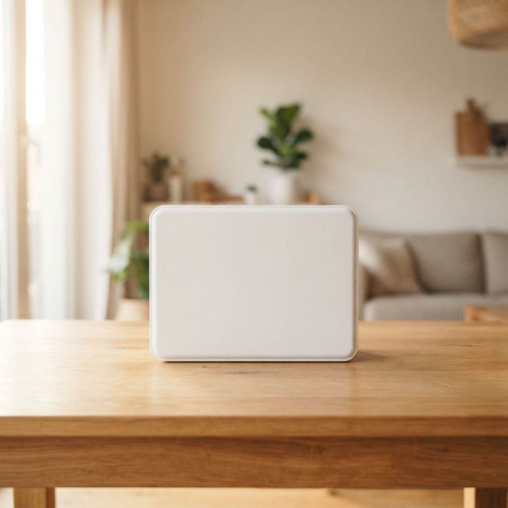 Professional at home health testing kit on a table