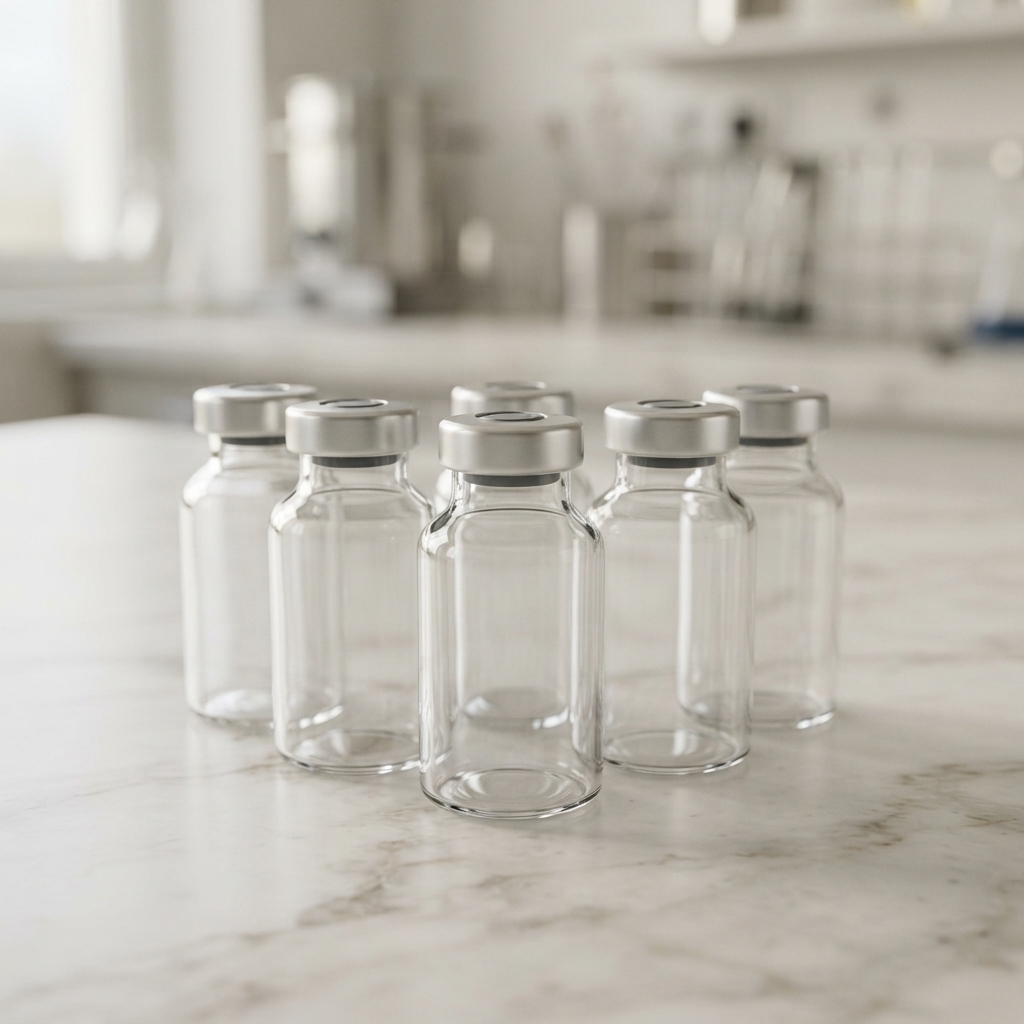 Macro view of professional blood collection vials