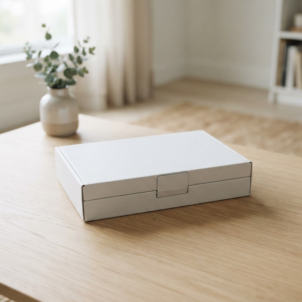 Professional health testing kit on a minimalist table