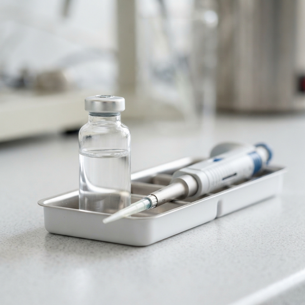 Precise medical instruments on a clean surface