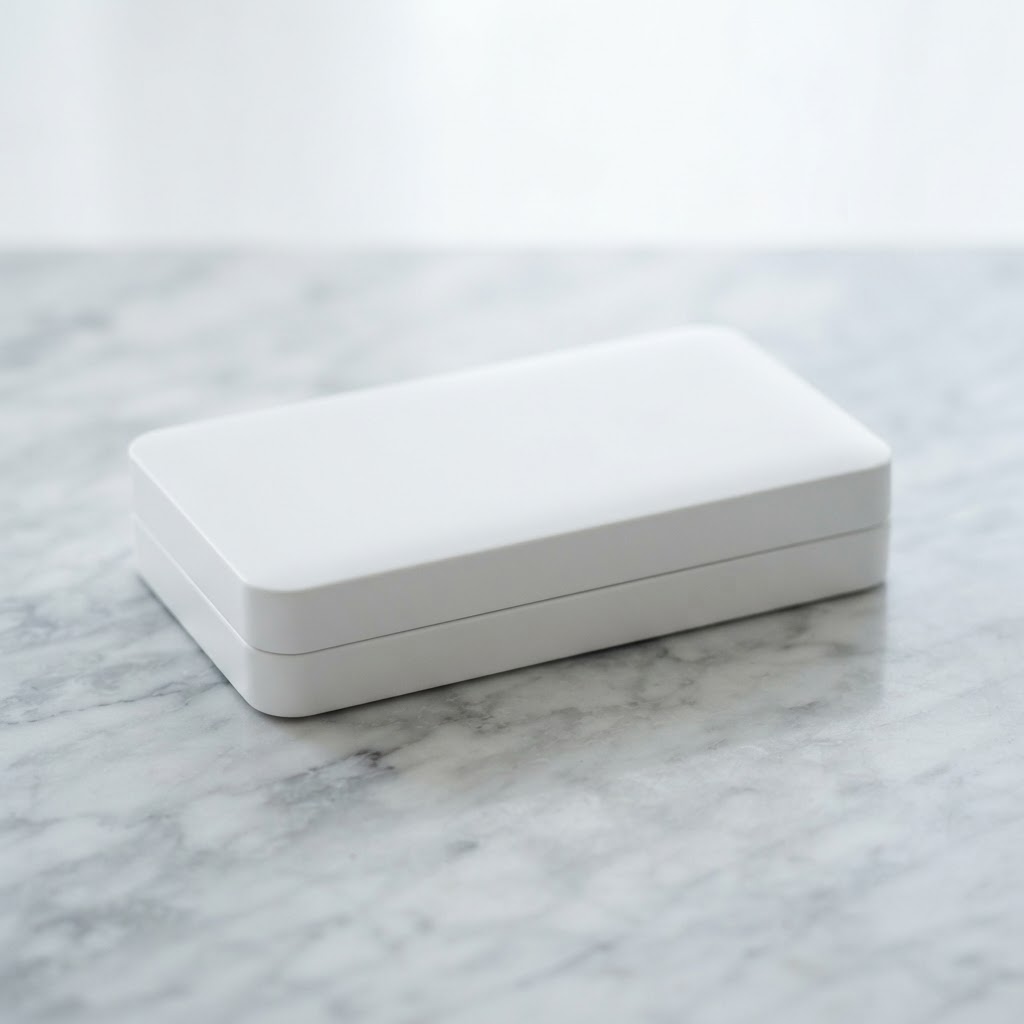 A minimalist medical health testing kit on a table