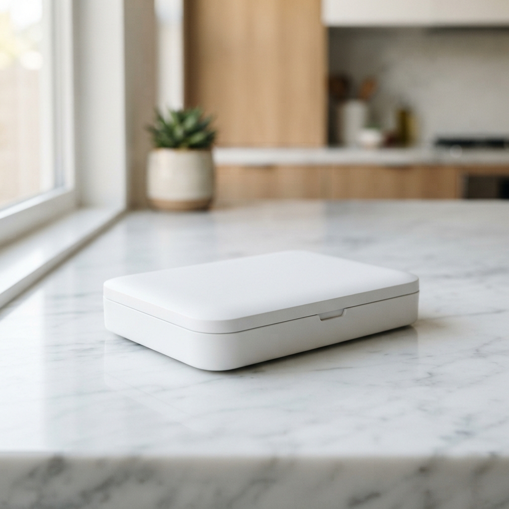 Professional medical diagnostic kit on a clean surface