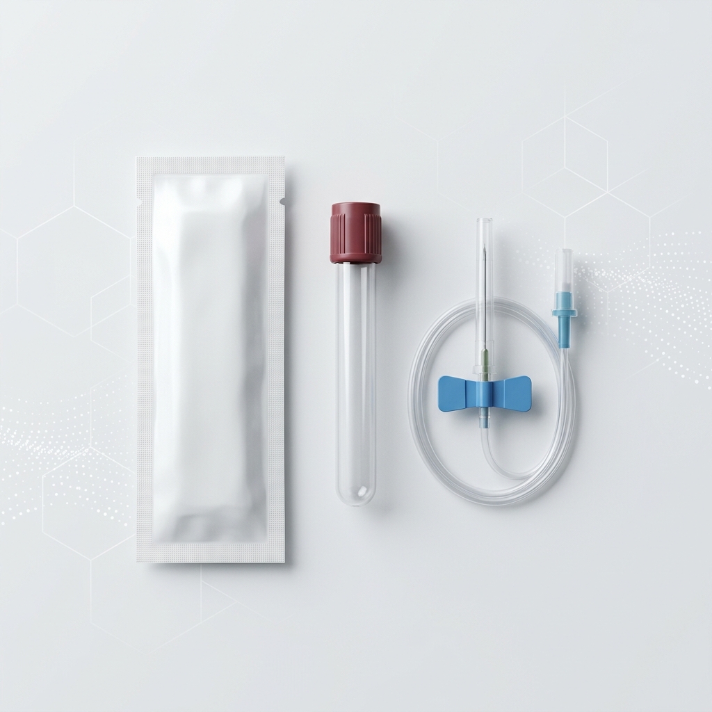 Biomi at-home blood collection kit in studio lighting