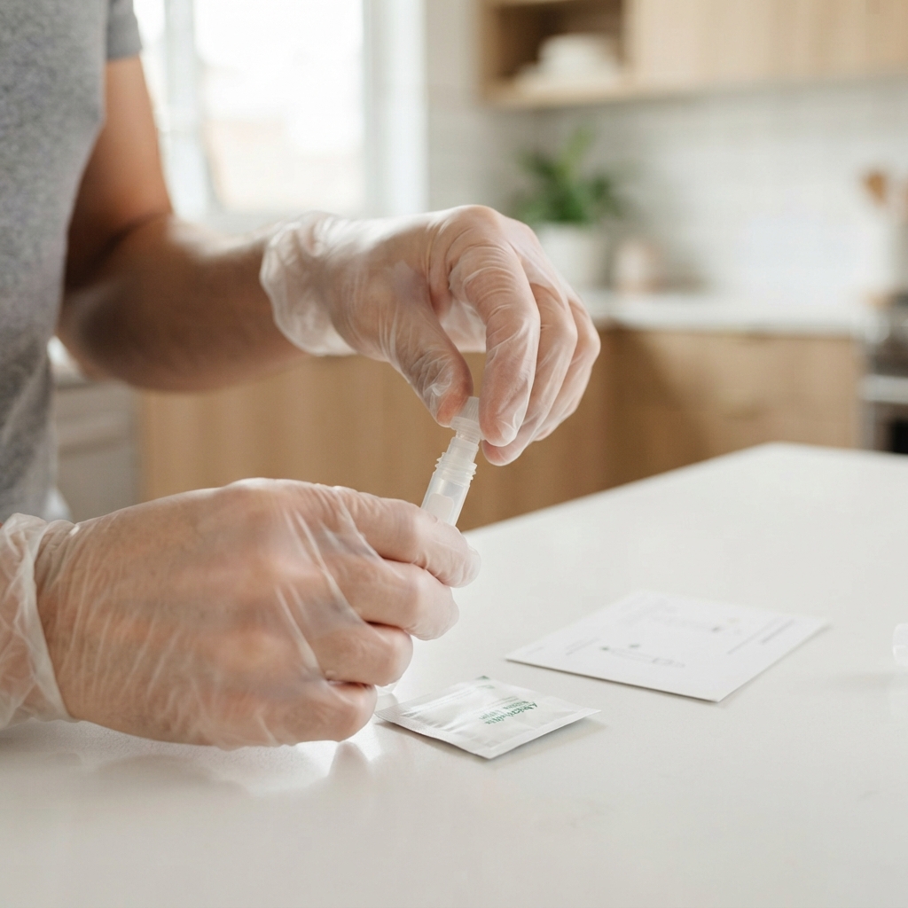 Professional preparation of a clinical collection kit