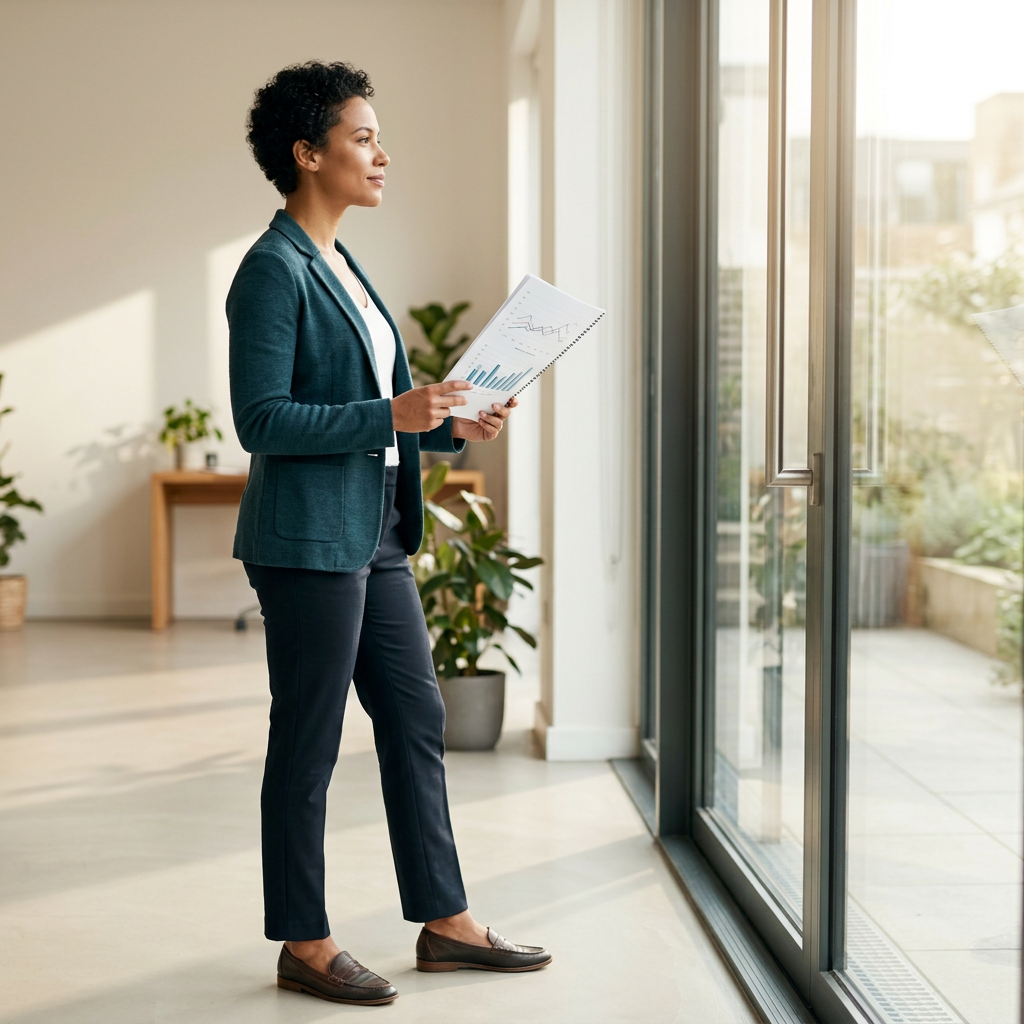 Empowered individual holding personalized biomarker health report