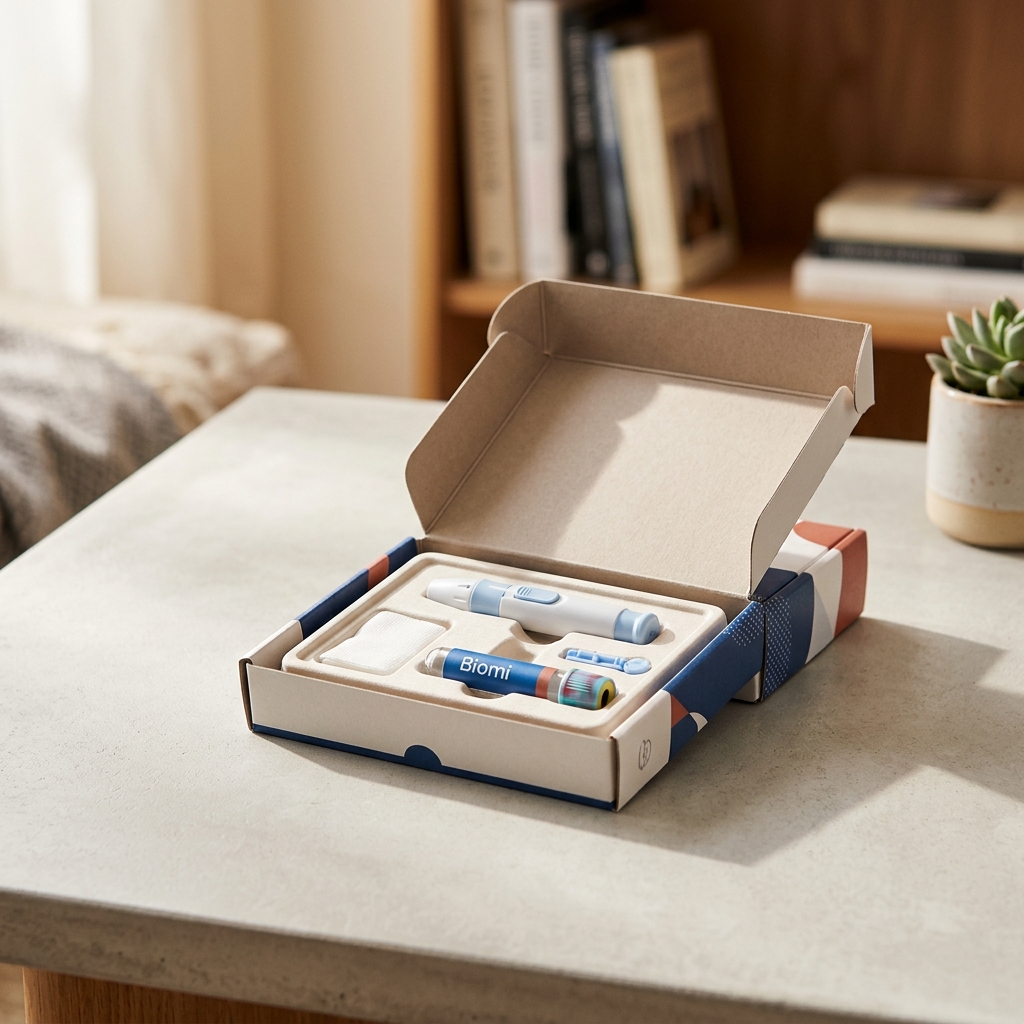 Discrete at-home blood collection kit on modern minimal surface