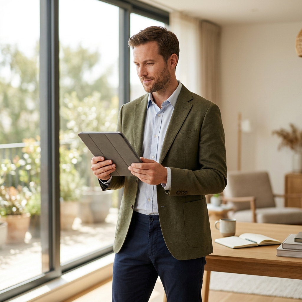 Professional man reviewing personalized health insights