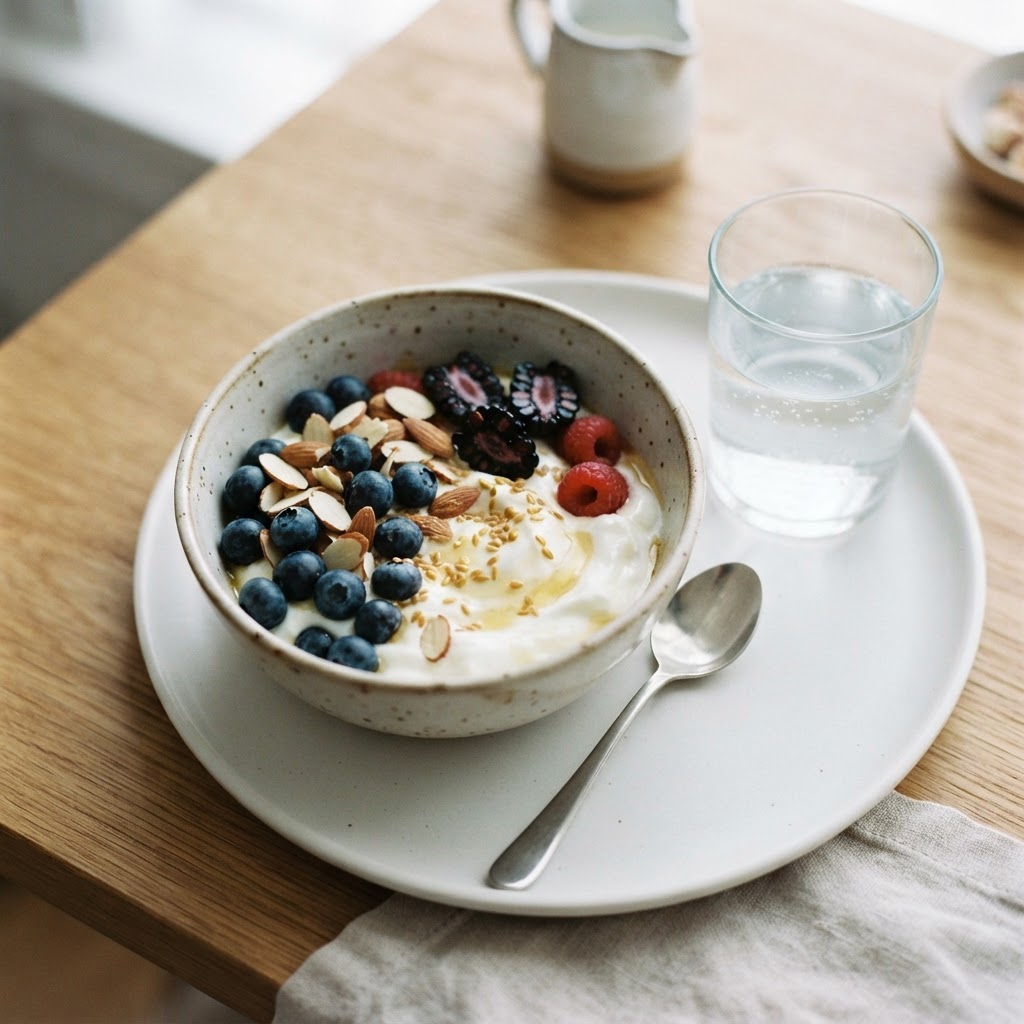 Healthy breakfast focusing on proactive nutrition
