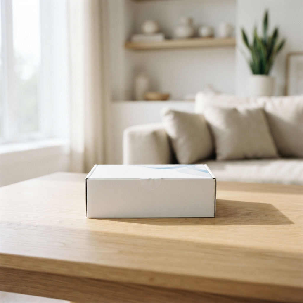 A professional health testing kit on a wooden table