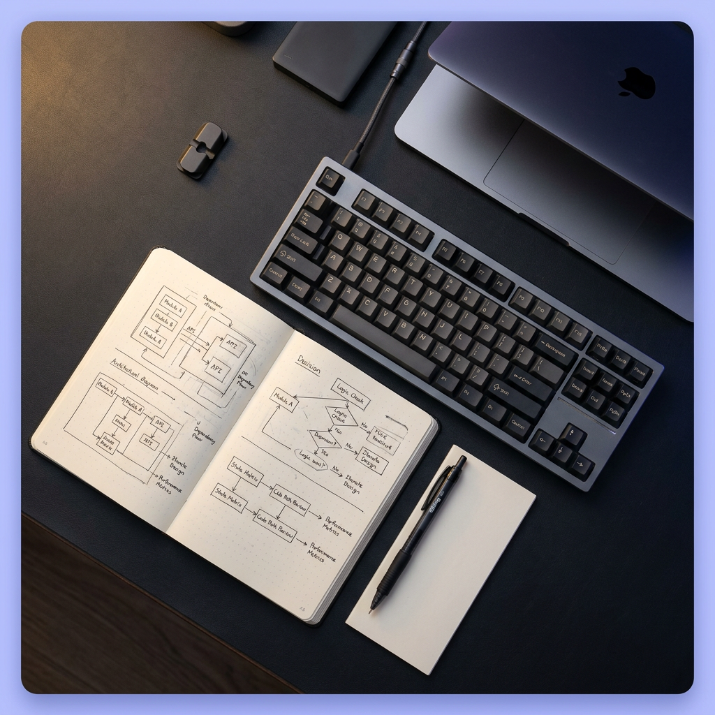 Engineering workspace with notebook and code review tools