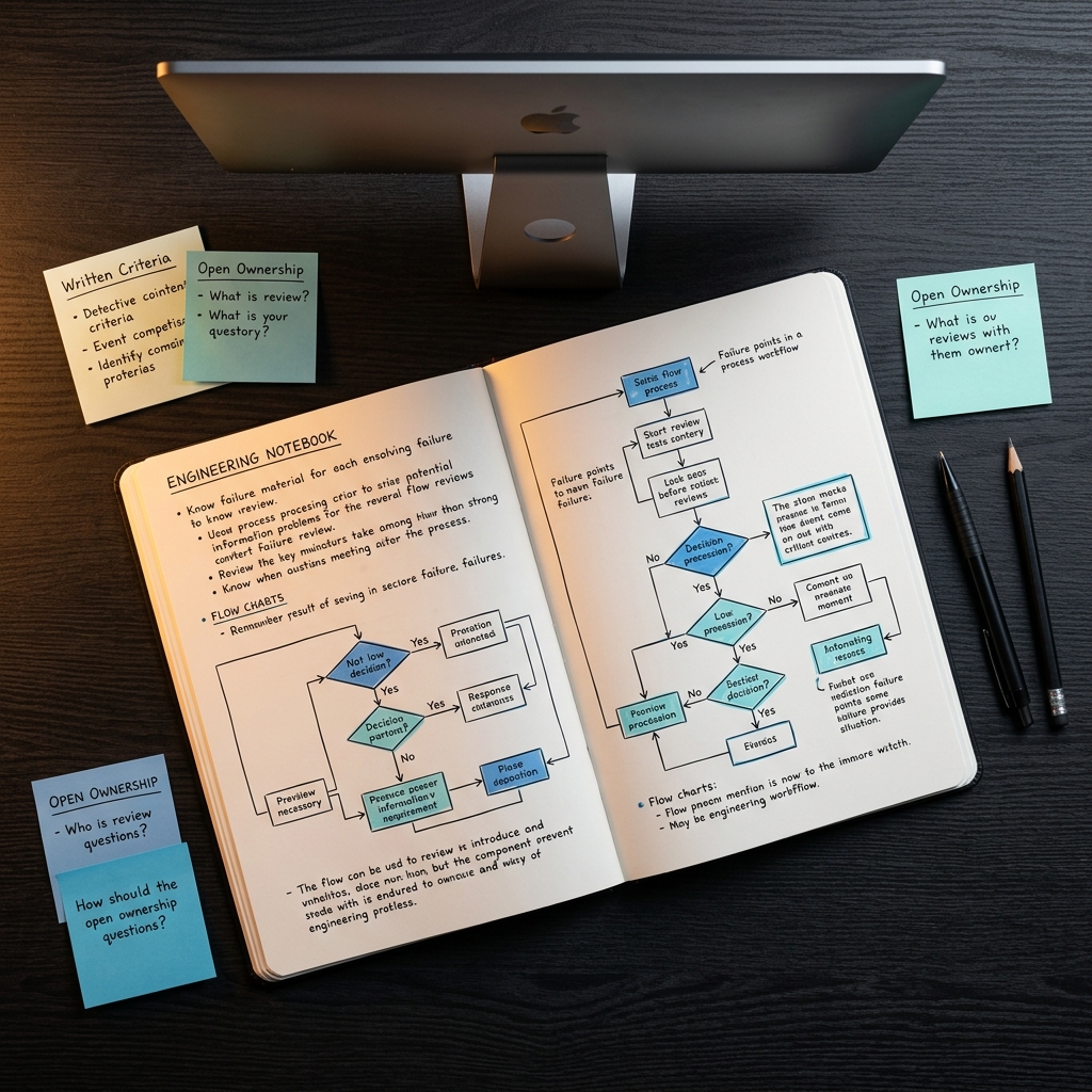 Code review process analysis and documentation layout