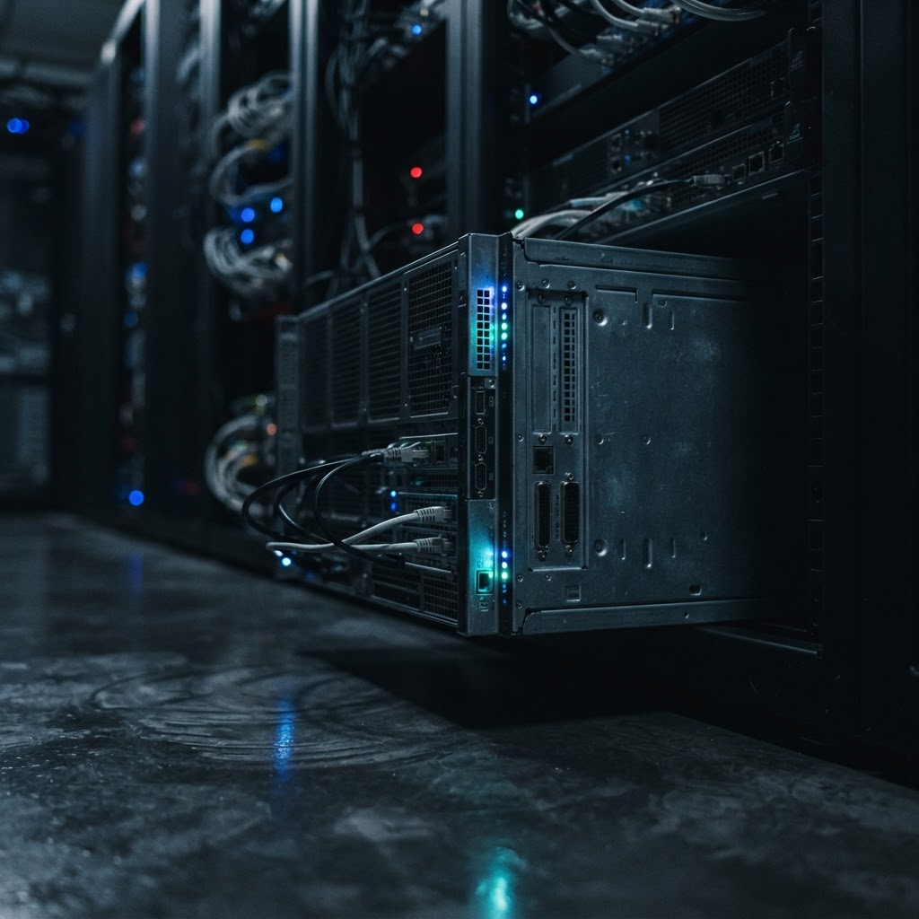 Edge computing server rack hardware detail