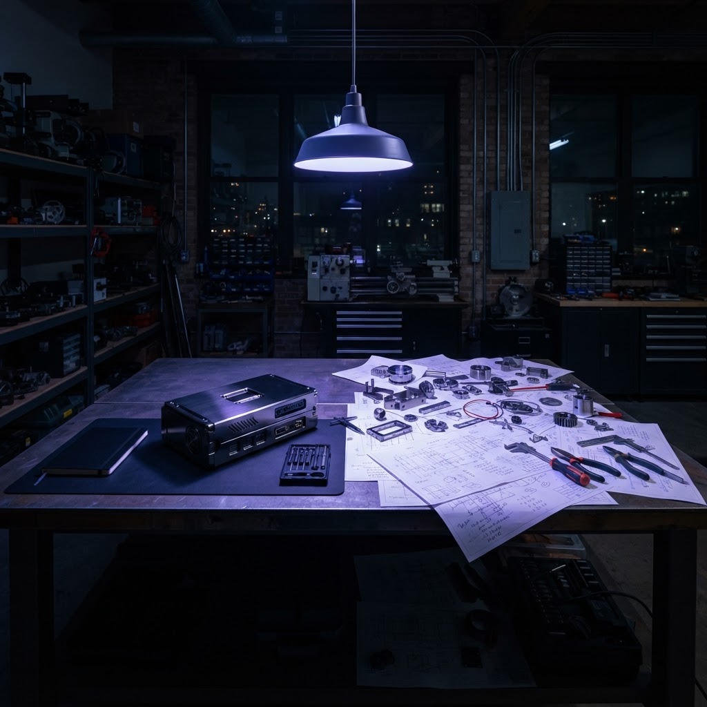 Conceptual workspace showing native and DIY engineering paths