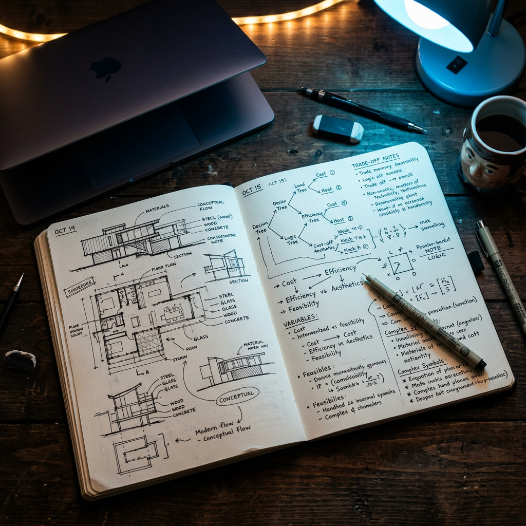 Architecture planning notes and engineering journal