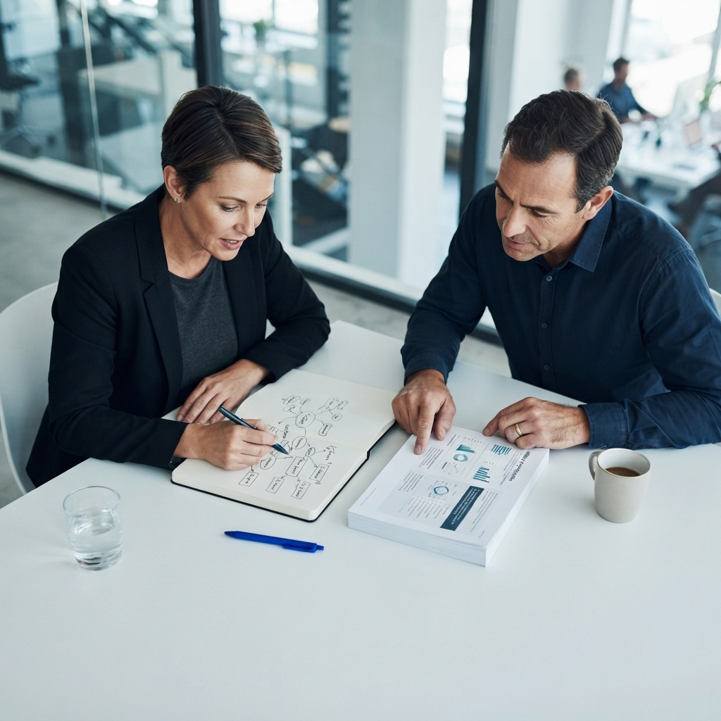 Marketing leaders mapping out buyer intent questions