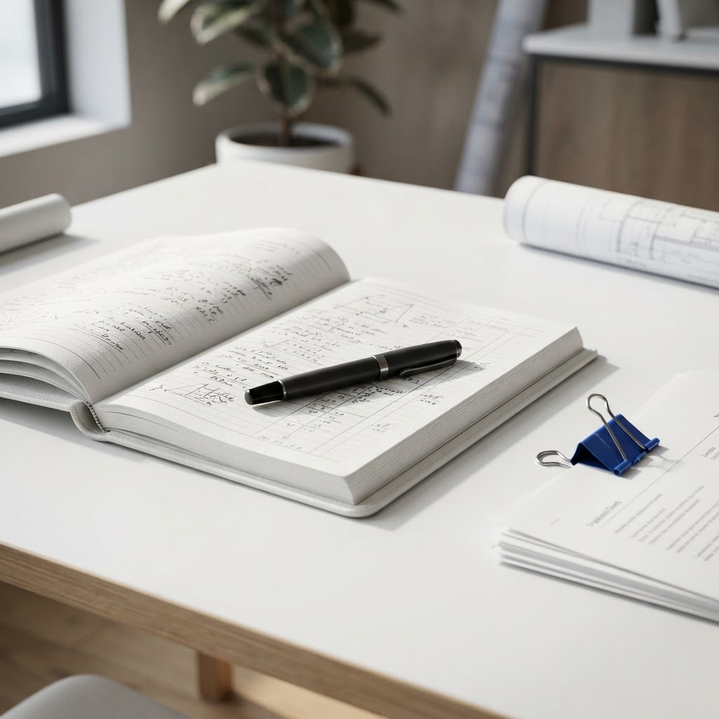 Matte black pen and blue paperclip on professional documents