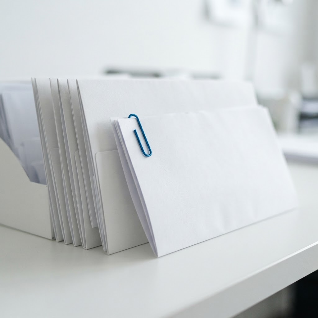 Organized professional documents with a distinct blue highlight