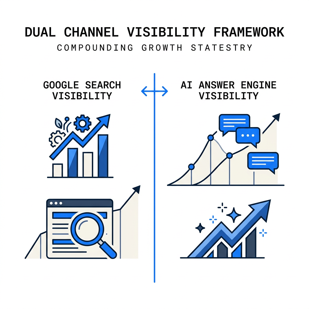 Dual channel visibility growth framework