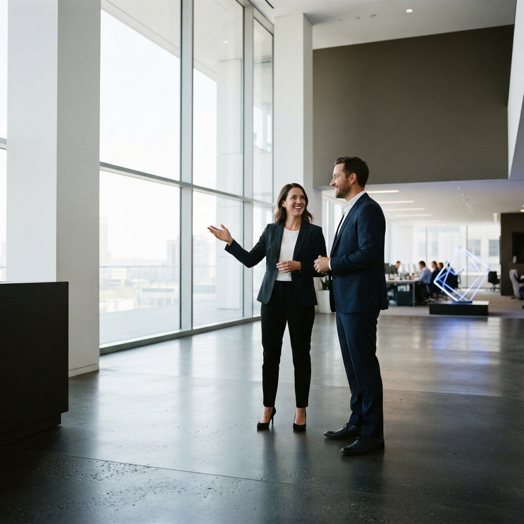 Professional collaborators in a modern office