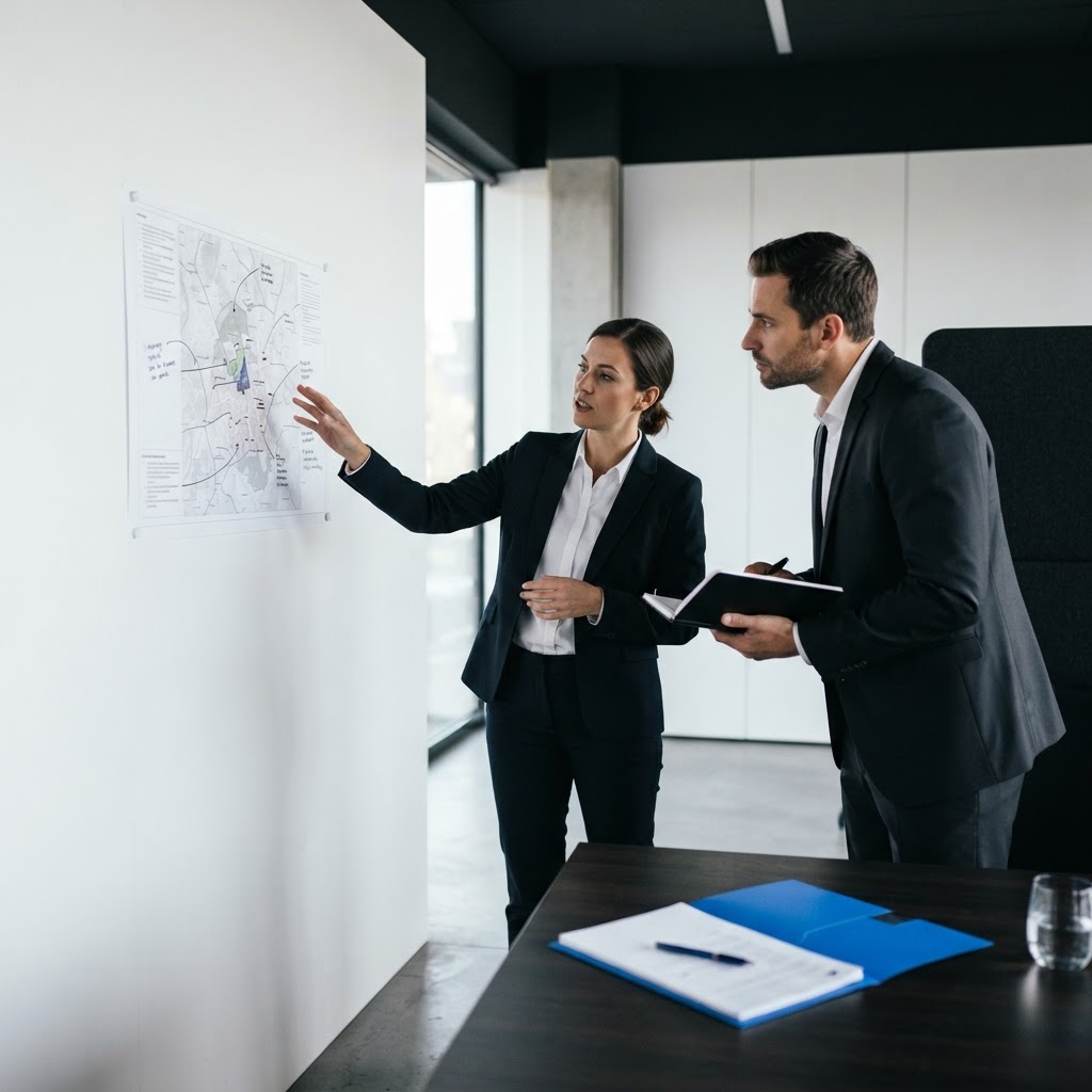 Professional strategy session on AI search positioning