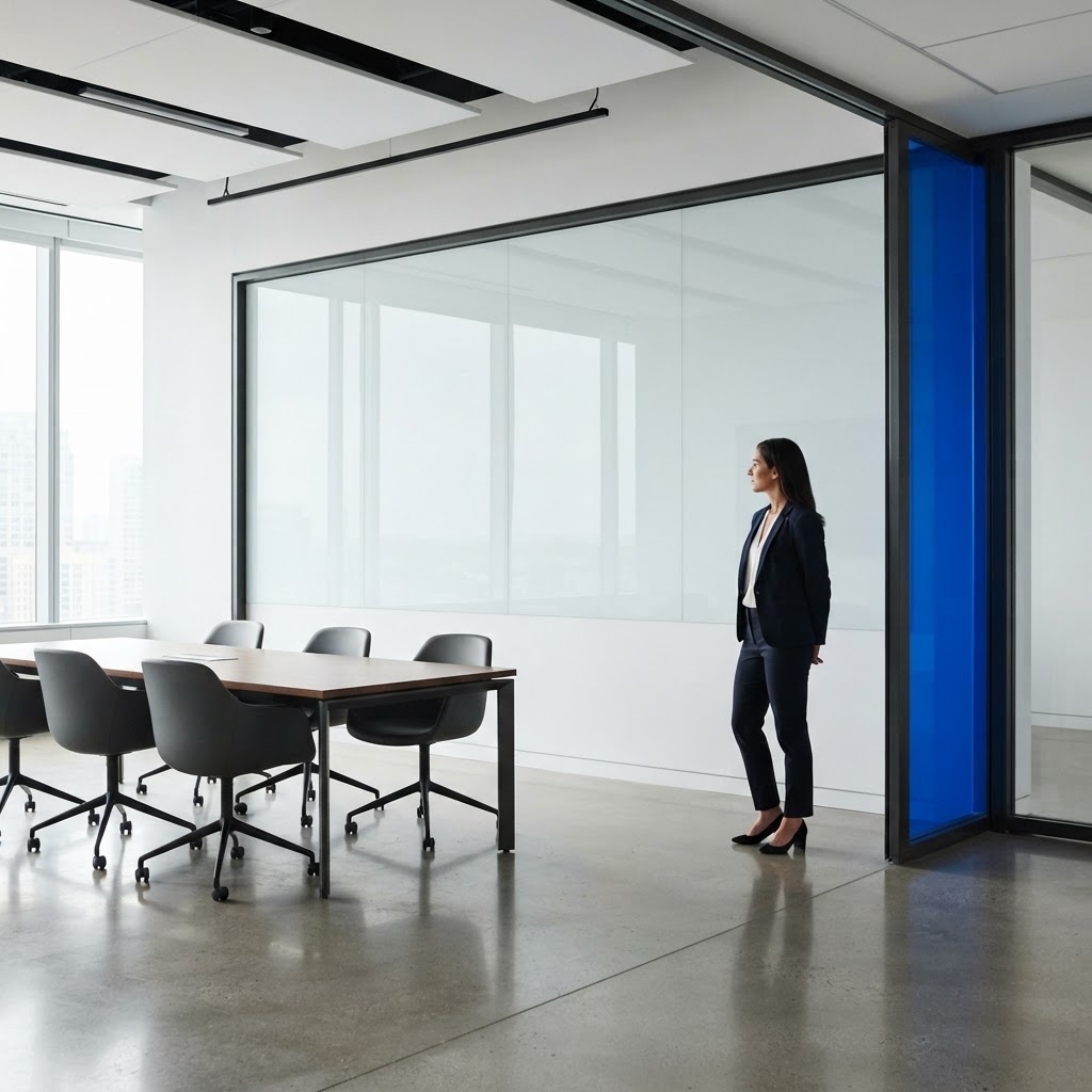 Professional strategist in a minimalist office environment