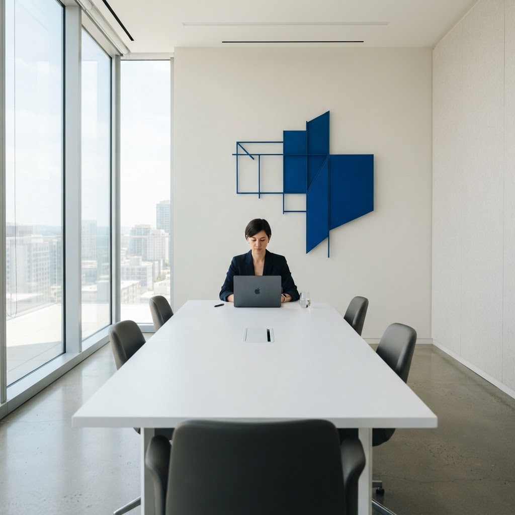 Empty modern conference room with a professional atmosphere