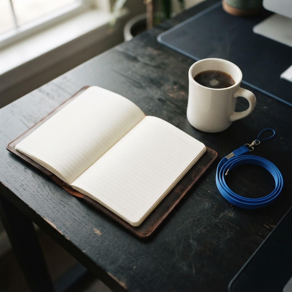 The tools of strategic planning on a clean workspace