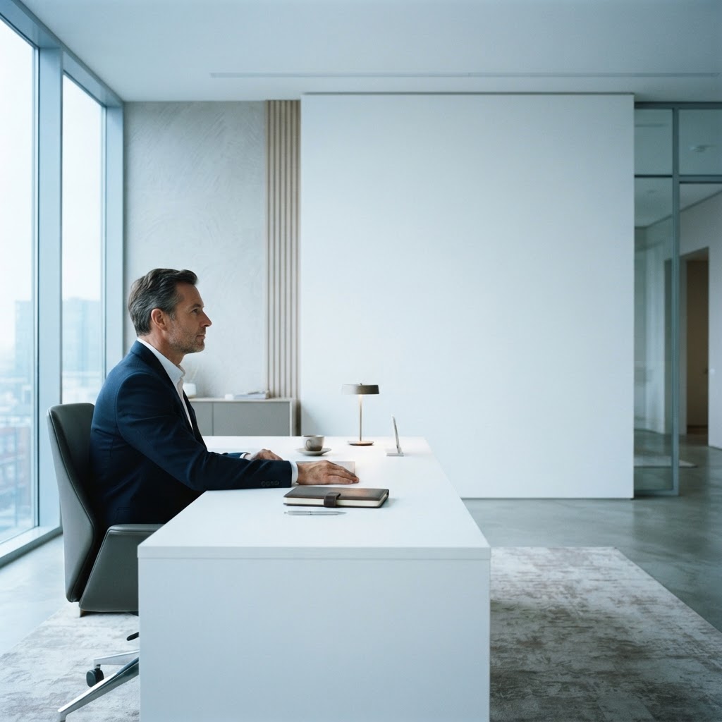 B2B SaaS leader in a clean modern office space