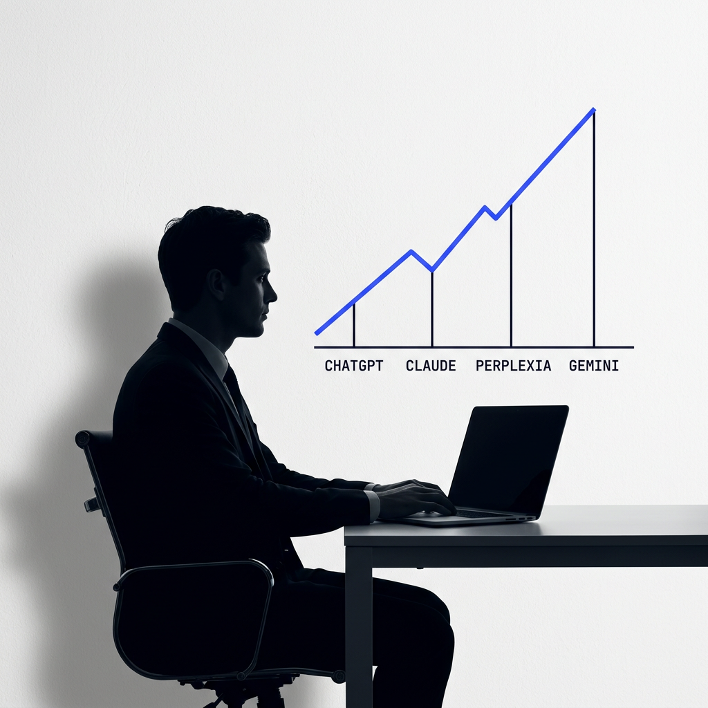 Professional tracking citation growth across AI engines
