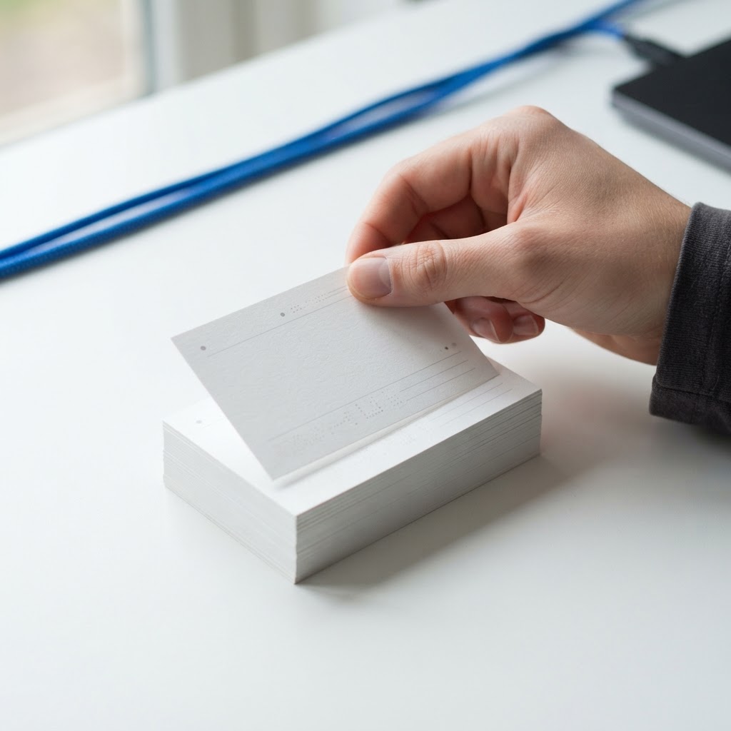 Hand selecting a professional document for research