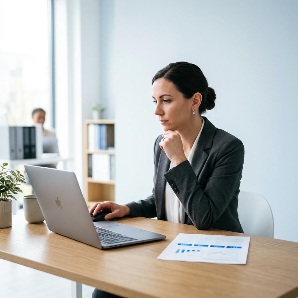 Marketing leader reviewing citation strategy and performance metrics