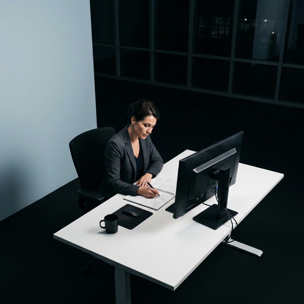 B2B marketer strategizing AI visibility and AEO planning