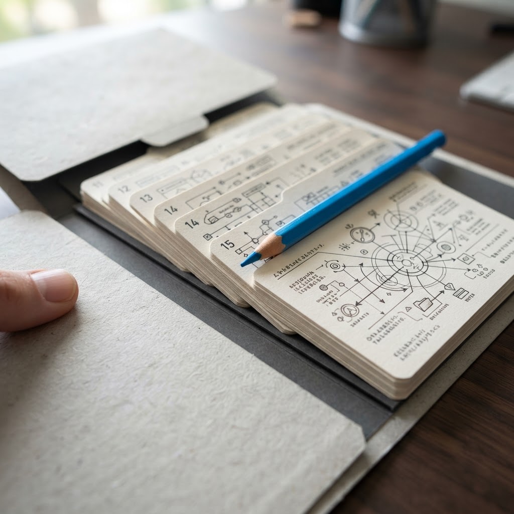 Tactile organizational materials for research and investigation