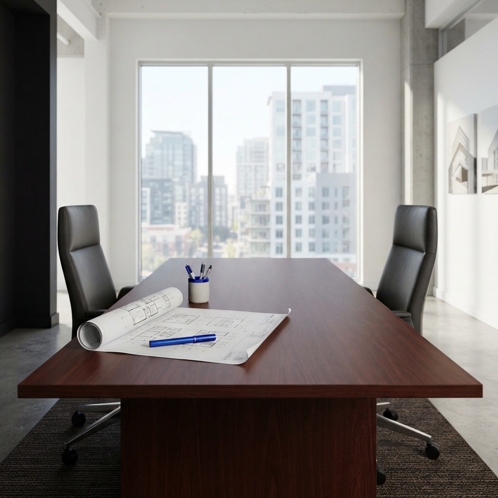 Modern professional conference table for strategy session