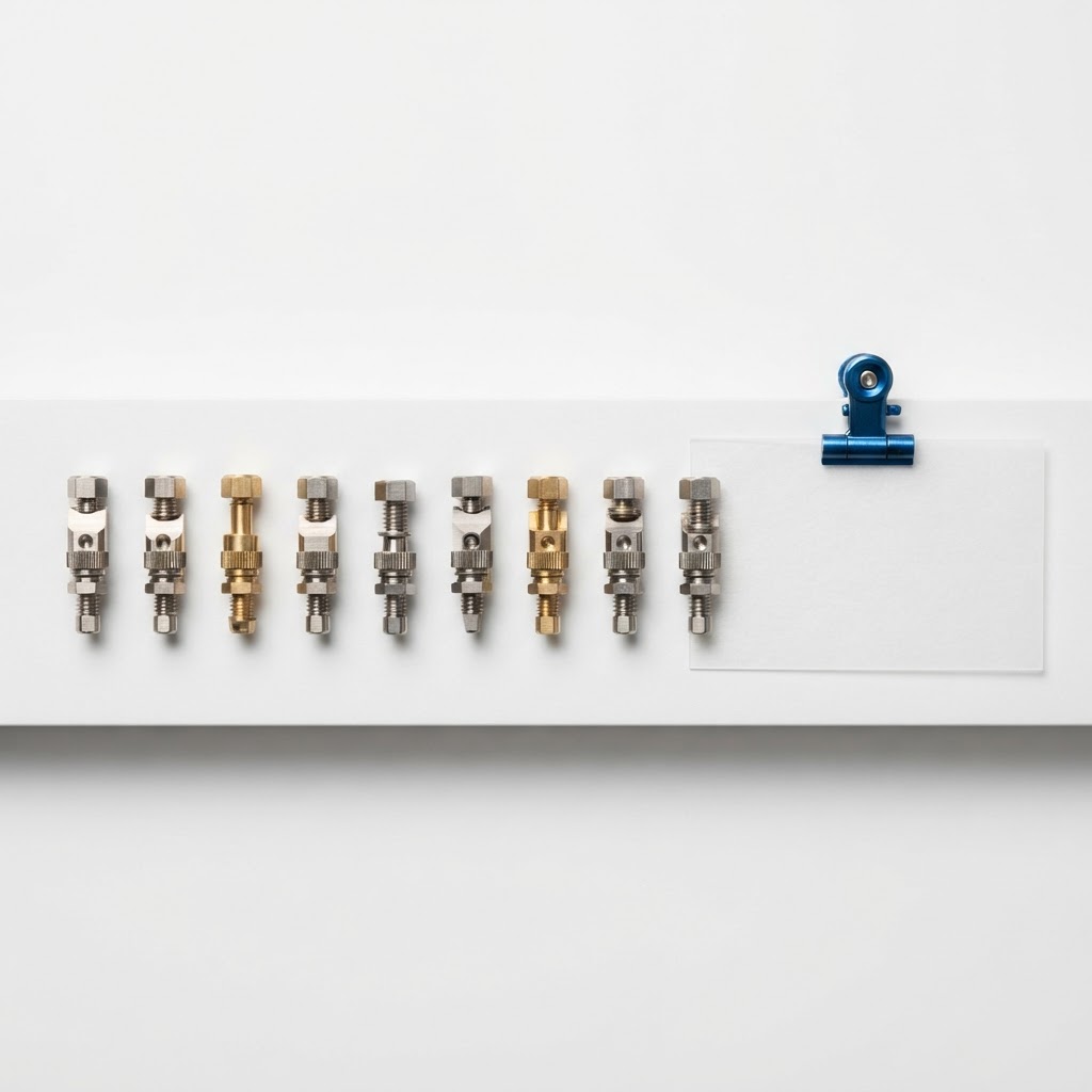 A macro shot of organized mechanical office components