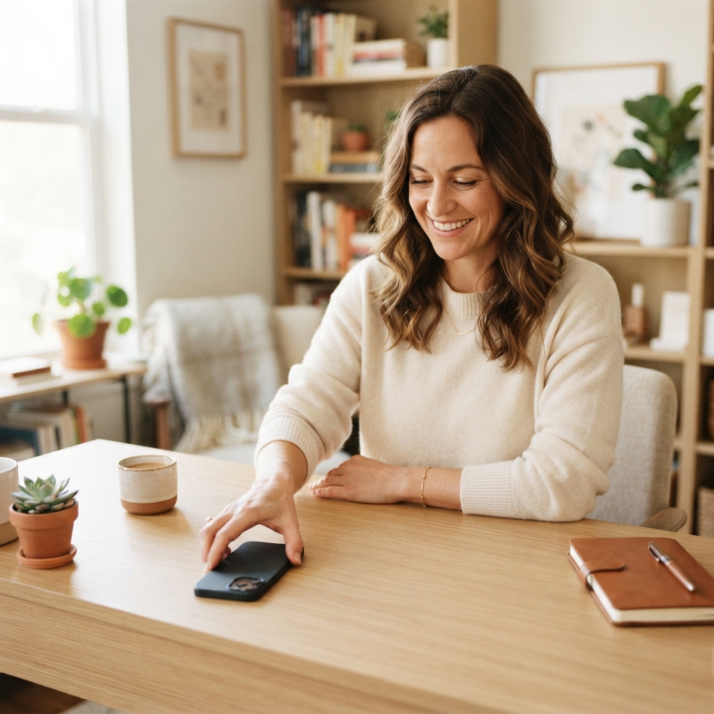 Employee relaxing at their desk after managing wellness benefits