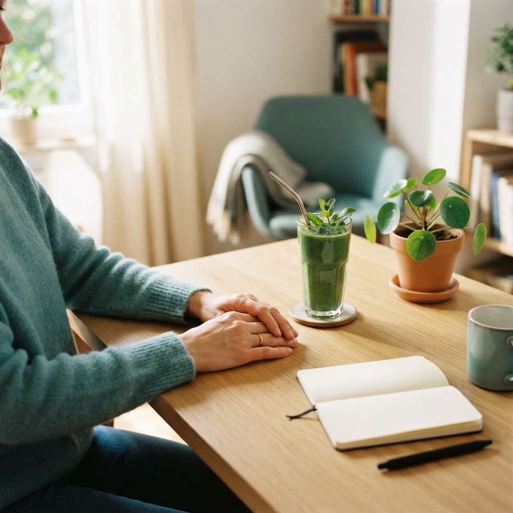 Employee enjoying a calm and supportive workspace at home