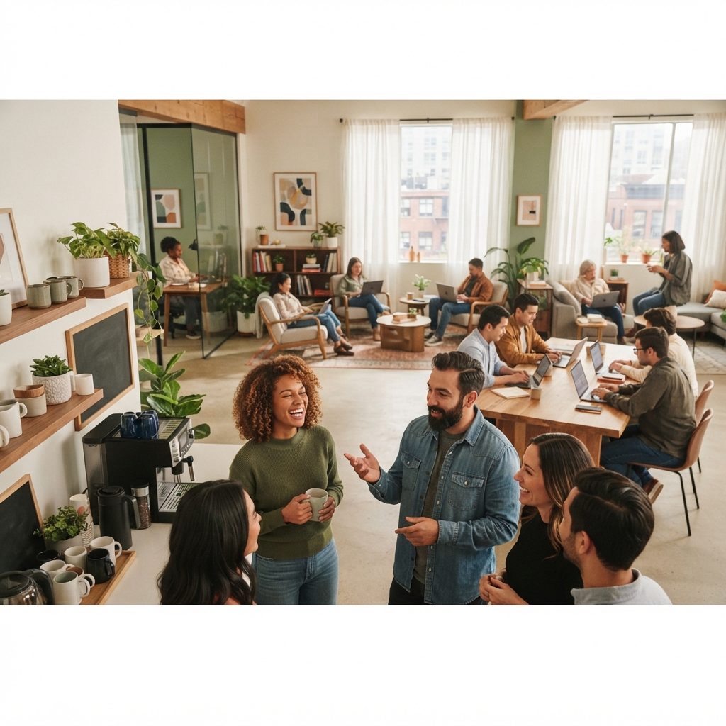 Diverse team in a collaborative office