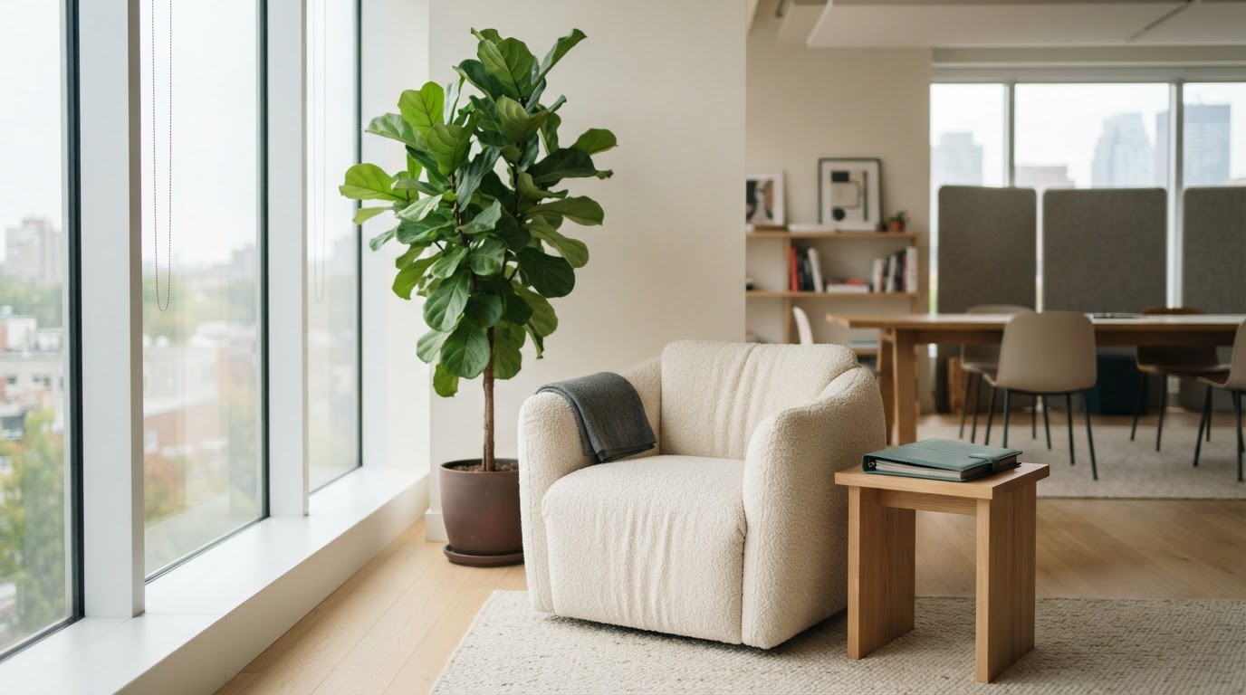A quiet and comfortable corner of a modern office