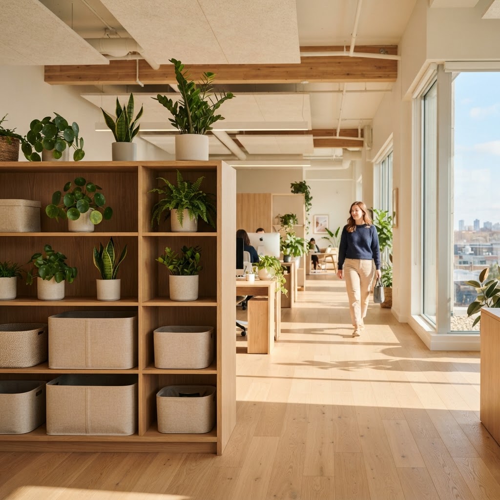 Spacious and calm modern office interior