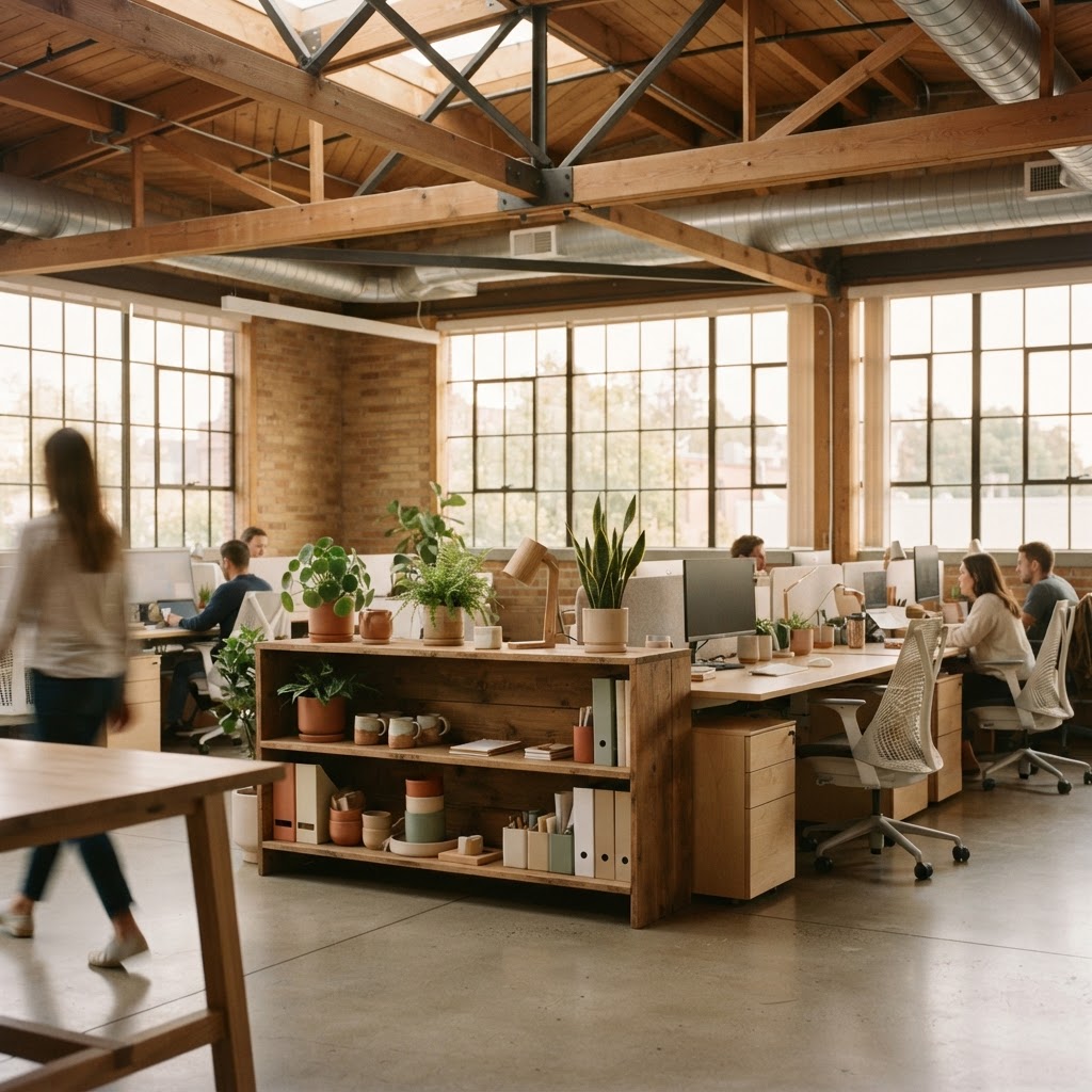 Bright and spacious modern open concept office