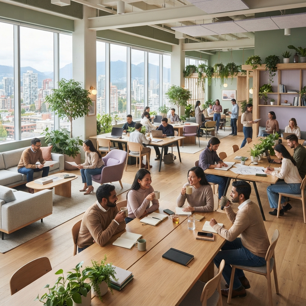 A bright and inclusive modern Canadian office environment