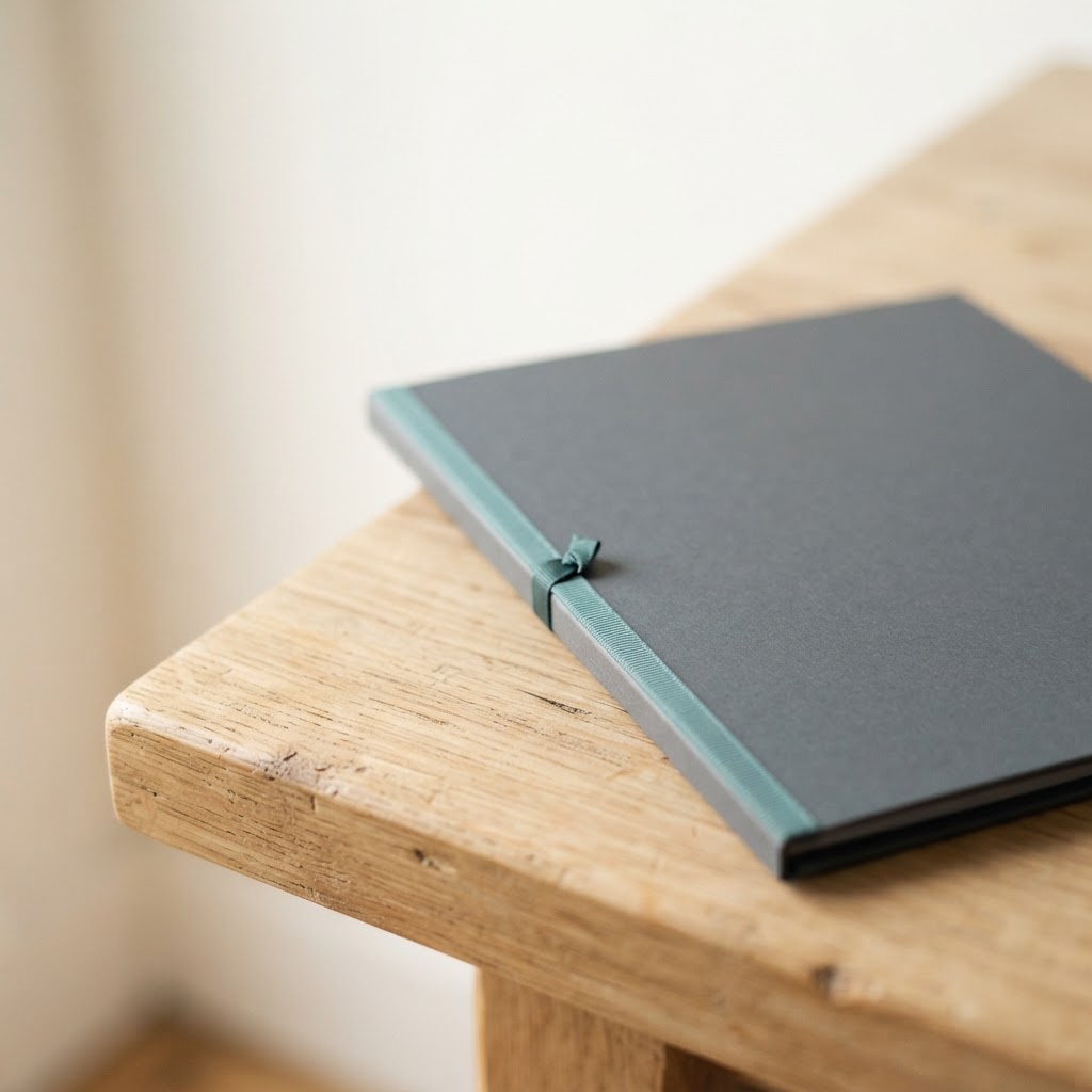 Close up of a professional folder on a desk