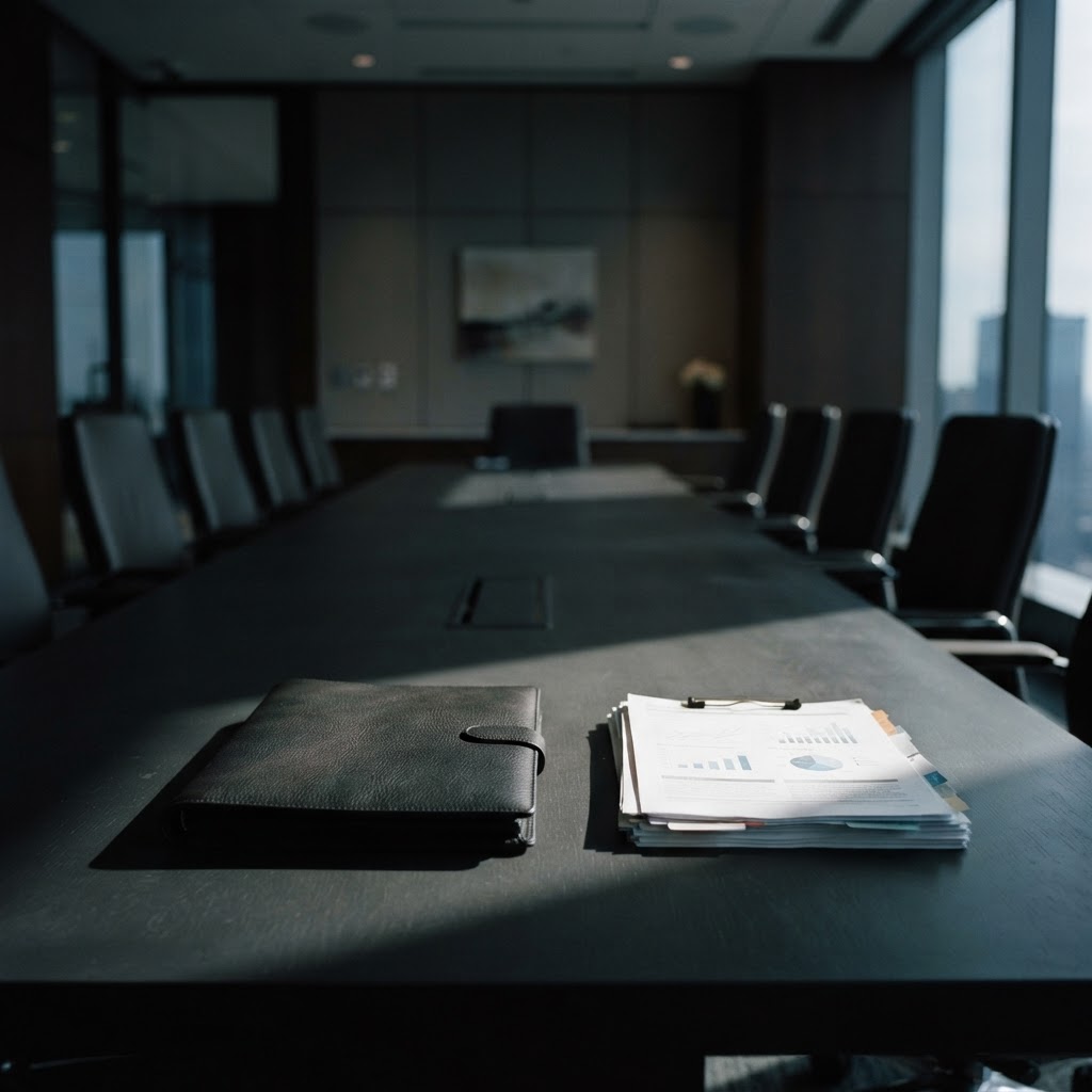 Professional audit findings on a boardroom table