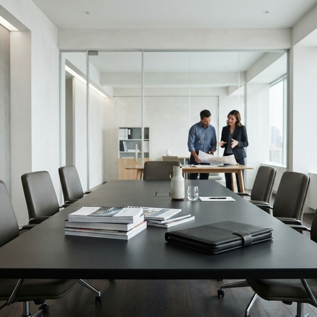 A quiet and orderly conference room for high stakes work