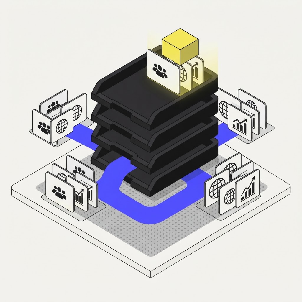 Document sorting tray structure for compliance audit tasks