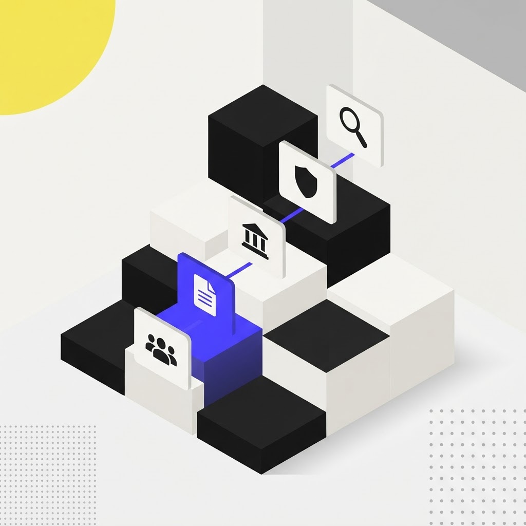Isometric platform showing progression toward board-ready reporting