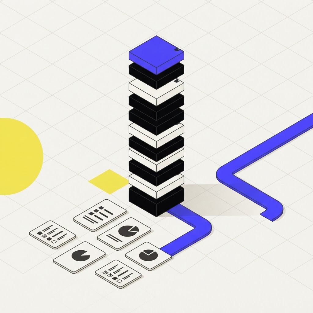 A stacked pillar of audit logs representing defensible compliance work
