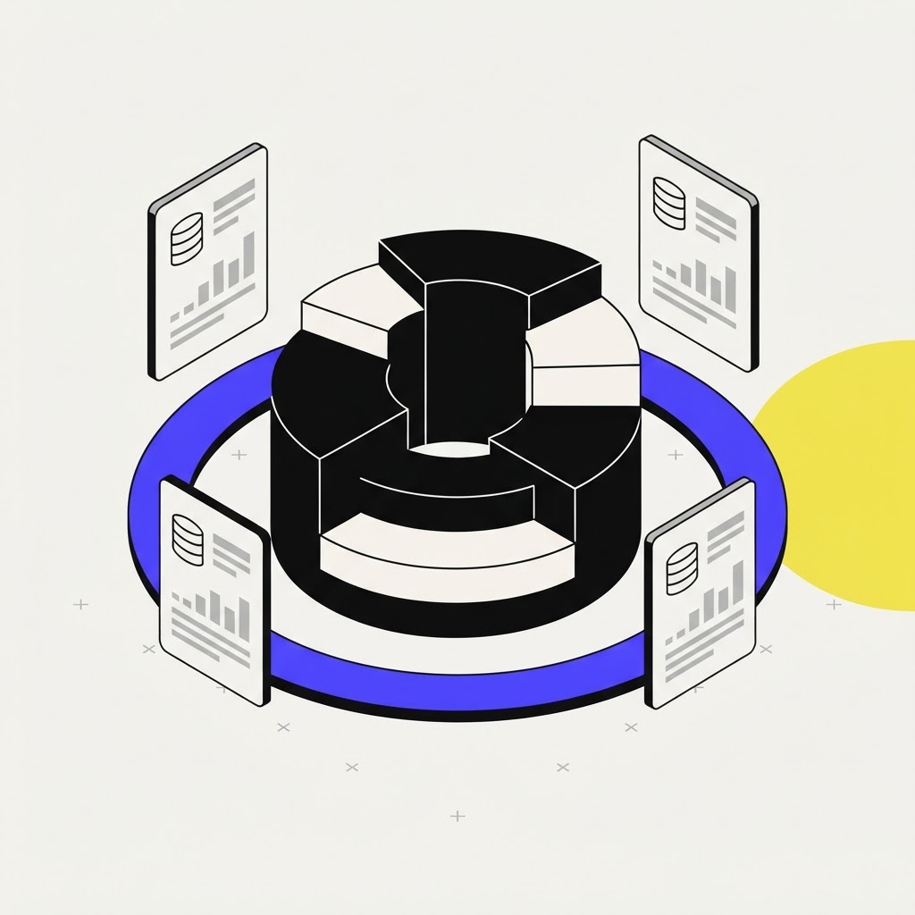 A circular monitoring structure representing the always-on capability of deep research agents